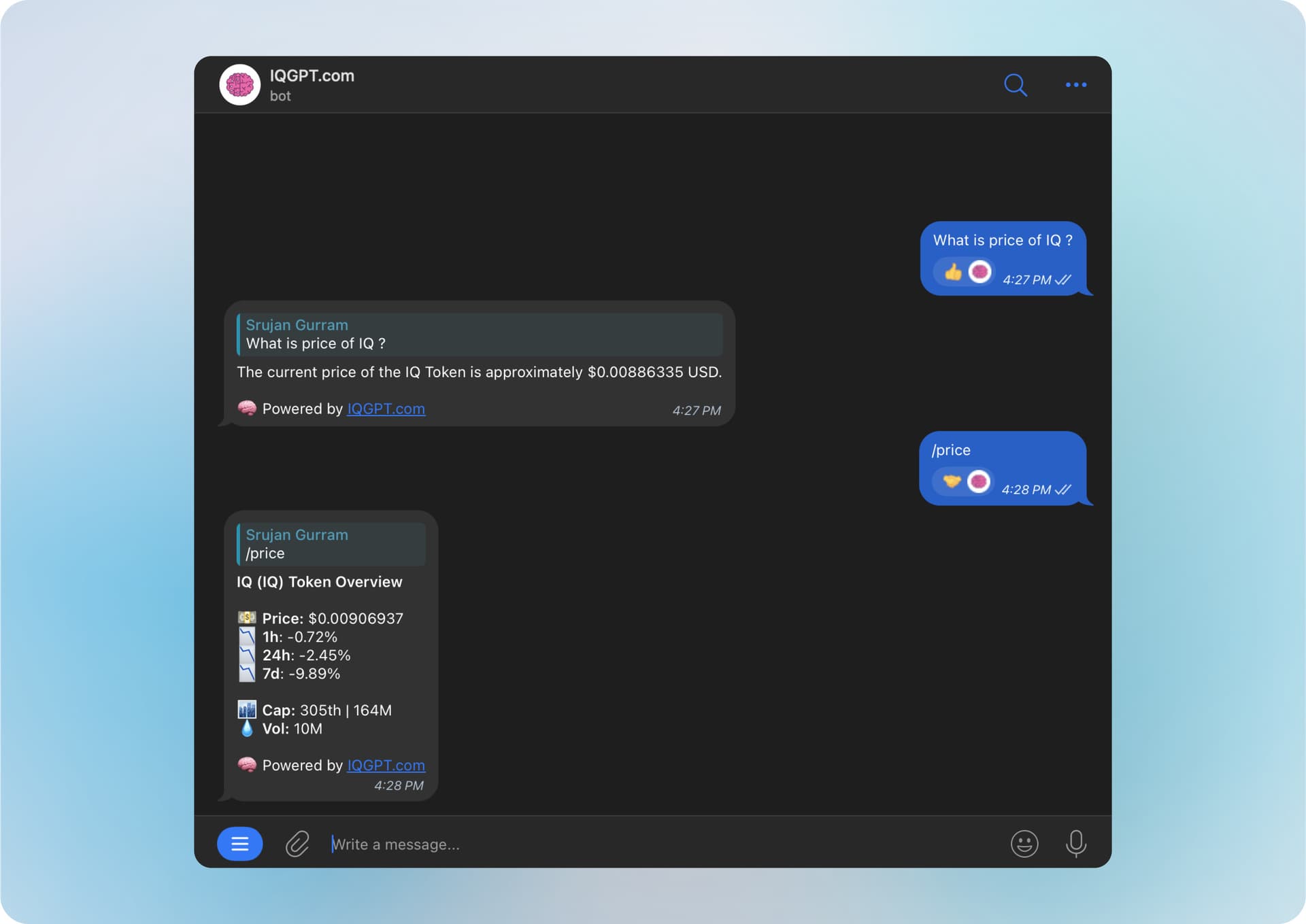AIDEN | 지식 기반 블록체인을 위한 선도적 인 AI 대리인, IQ.wiki와 실시간 데이터로 제공됩니다.